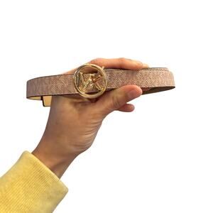 Micheal Kors Women's Two Tone Pink Monogrammed belt